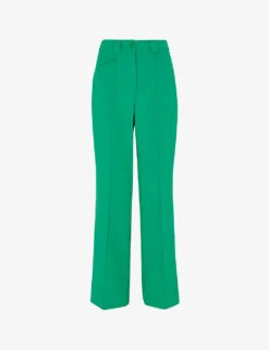Whistles Flora Straight-leg Mid-rise Stretch-woven Trousers