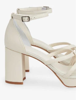 Whistles Selene Platform Leather Heeled Sandals -The Fashion Shop R04135403 TAN ALT02