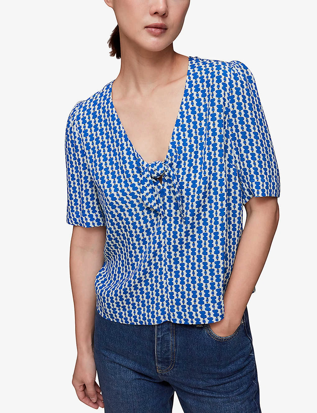 Whistles Geometric-print Woven Top 2 Whistles Geometric-print Woven Top - Image 2