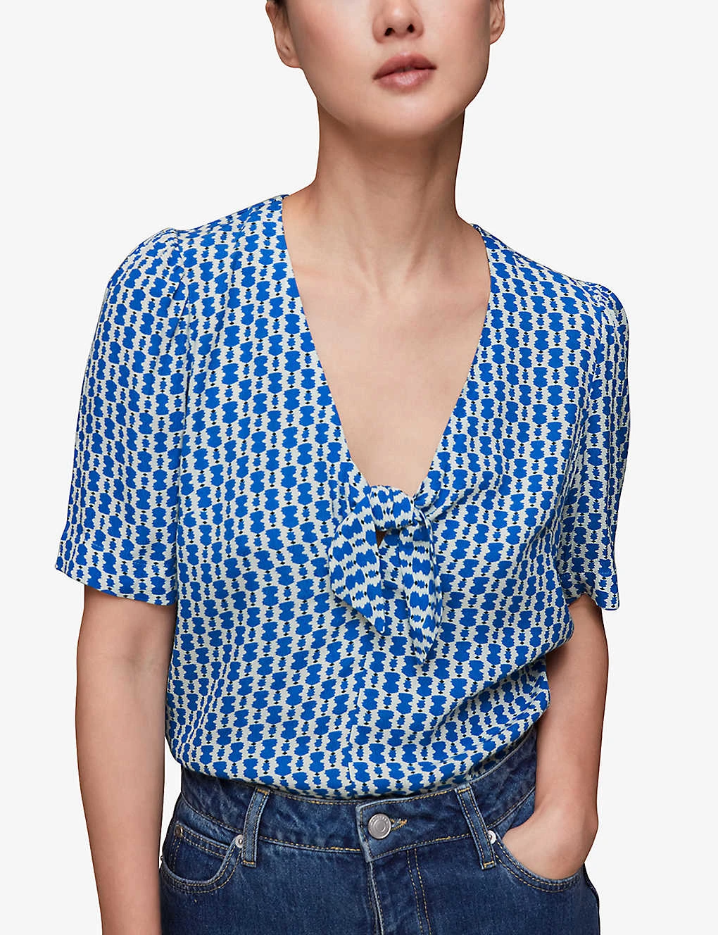 Whistles Geometric-print Woven Top 3 Whistles Geometric-print Woven Top - Image 3