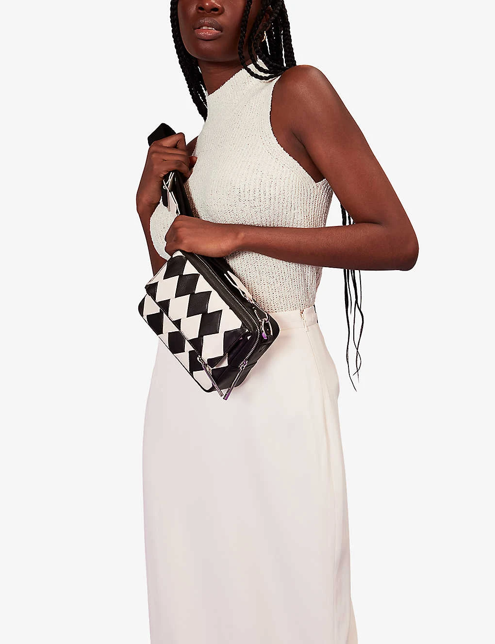 Whistles High-neck Knitted Cotton-blend Top 2 Whistles High-neck Knitted Cotton-blend Top - Image 2