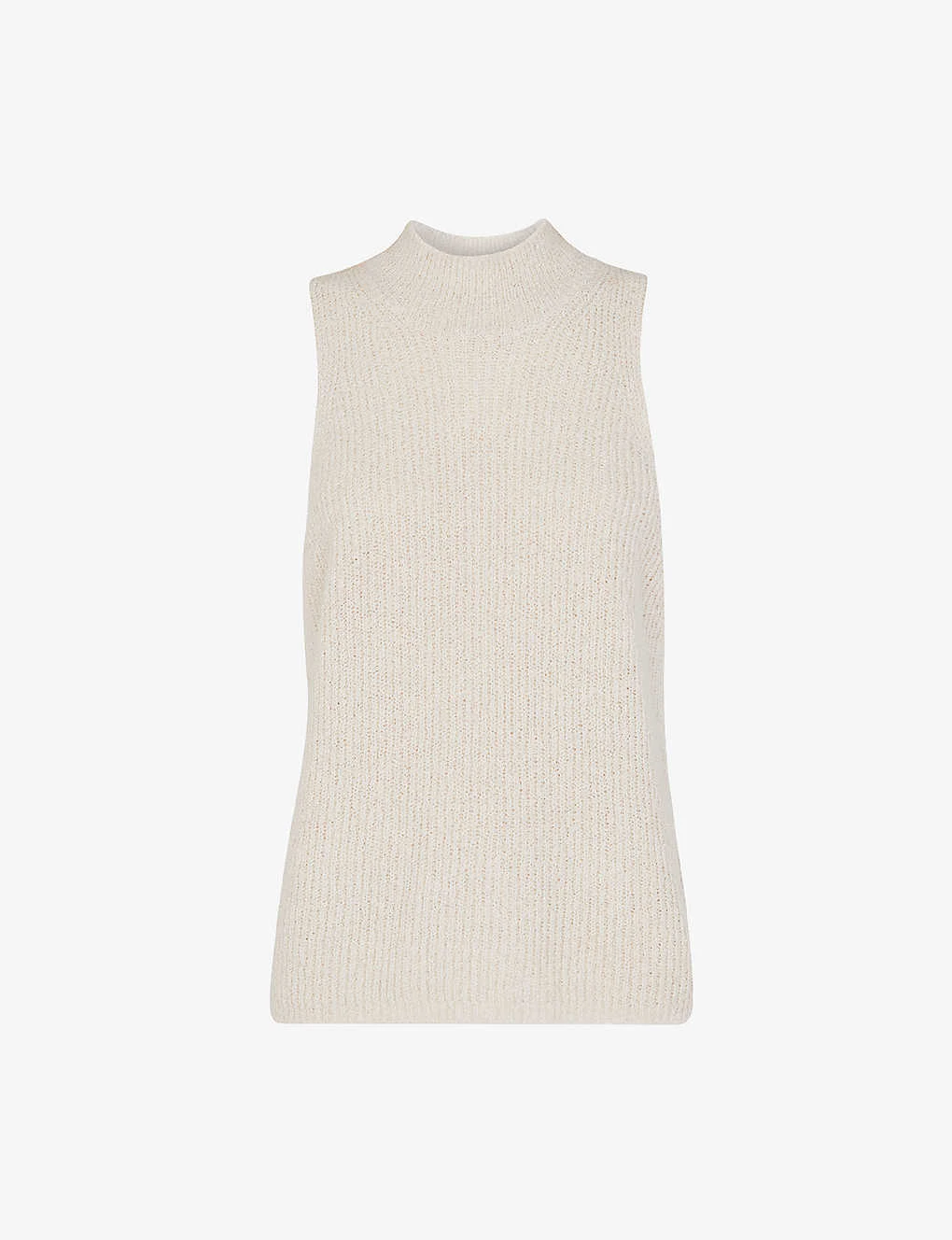 Whistles High-neck Knitted Cotton-blend Top 1 Whistles High-neck Knitted Cotton-blend Top