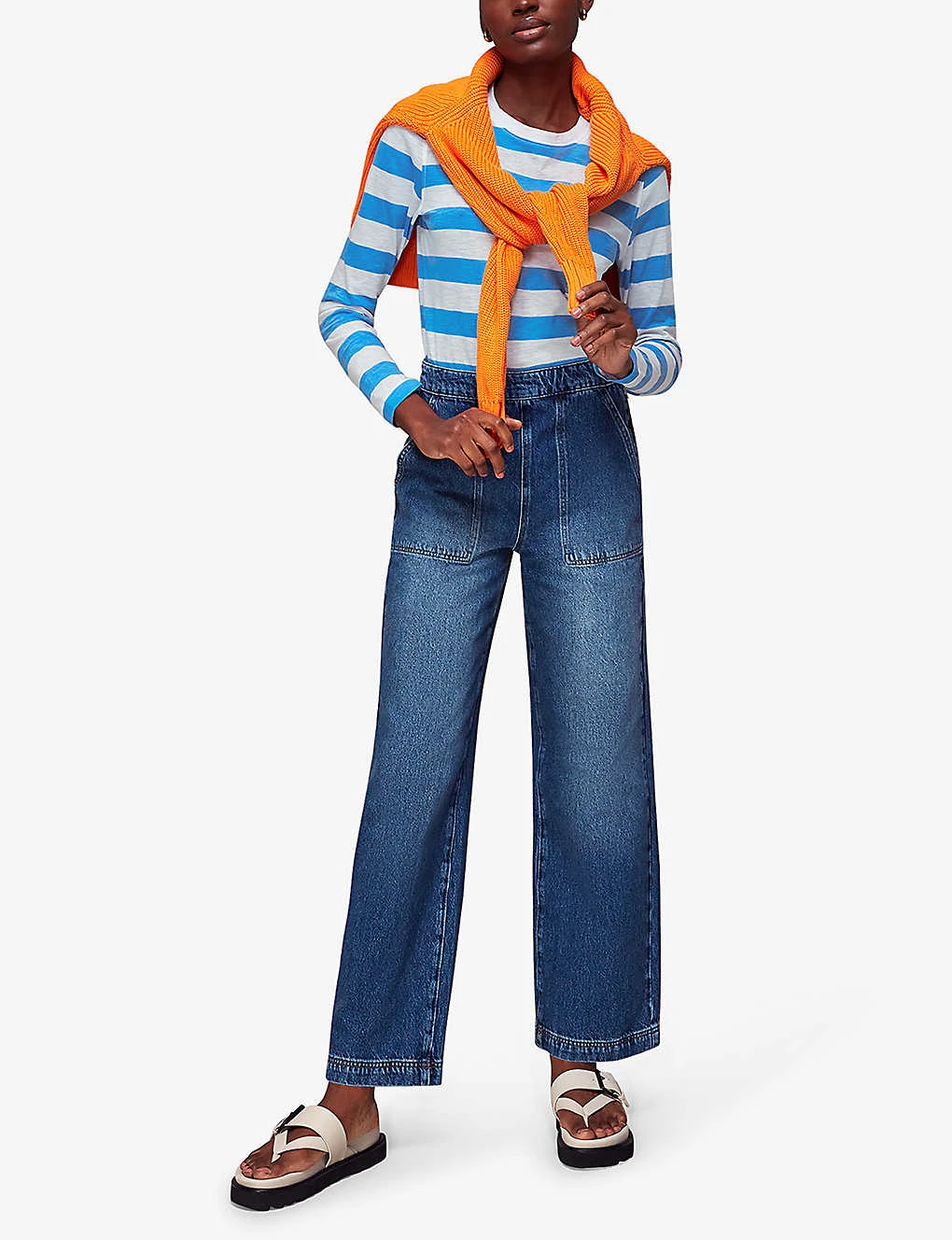 Whistles Stripe-pattern Boxy Cotton Top 2 Whistles Stripe-pattern Boxy Cotton Top - Image 2