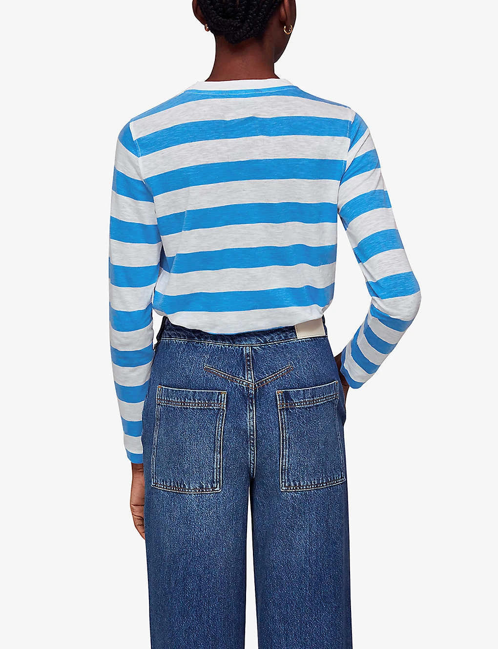 Whistles Stripe-pattern Boxy Cotton Top 4 Whistles Stripe-pattern Boxy Cotton Top - Image 4