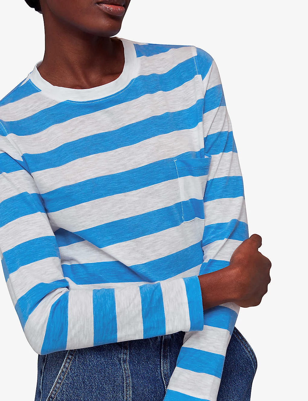 Whistles Stripe-pattern Boxy Cotton Top 5 Whistles Stripe-pattern Boxy Cotton Top - Image 5