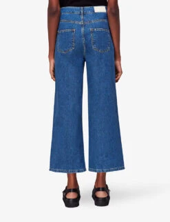 Whistles Wide-leg Mid-rise Cropped Denim Jeans 8 Whistles Wide-leg Mid-rise Cropped Denim Jeans -The Fashion Shop R04136167 BLUE ALT03