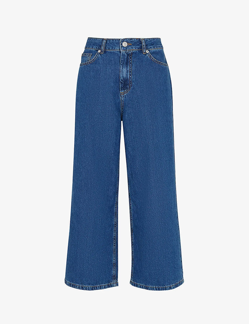 Whistles Wide-leg Mid-rise Cropped Denim Jeans 1 Whistles Wide-leg Mid-rise Cropped Denim Jeans