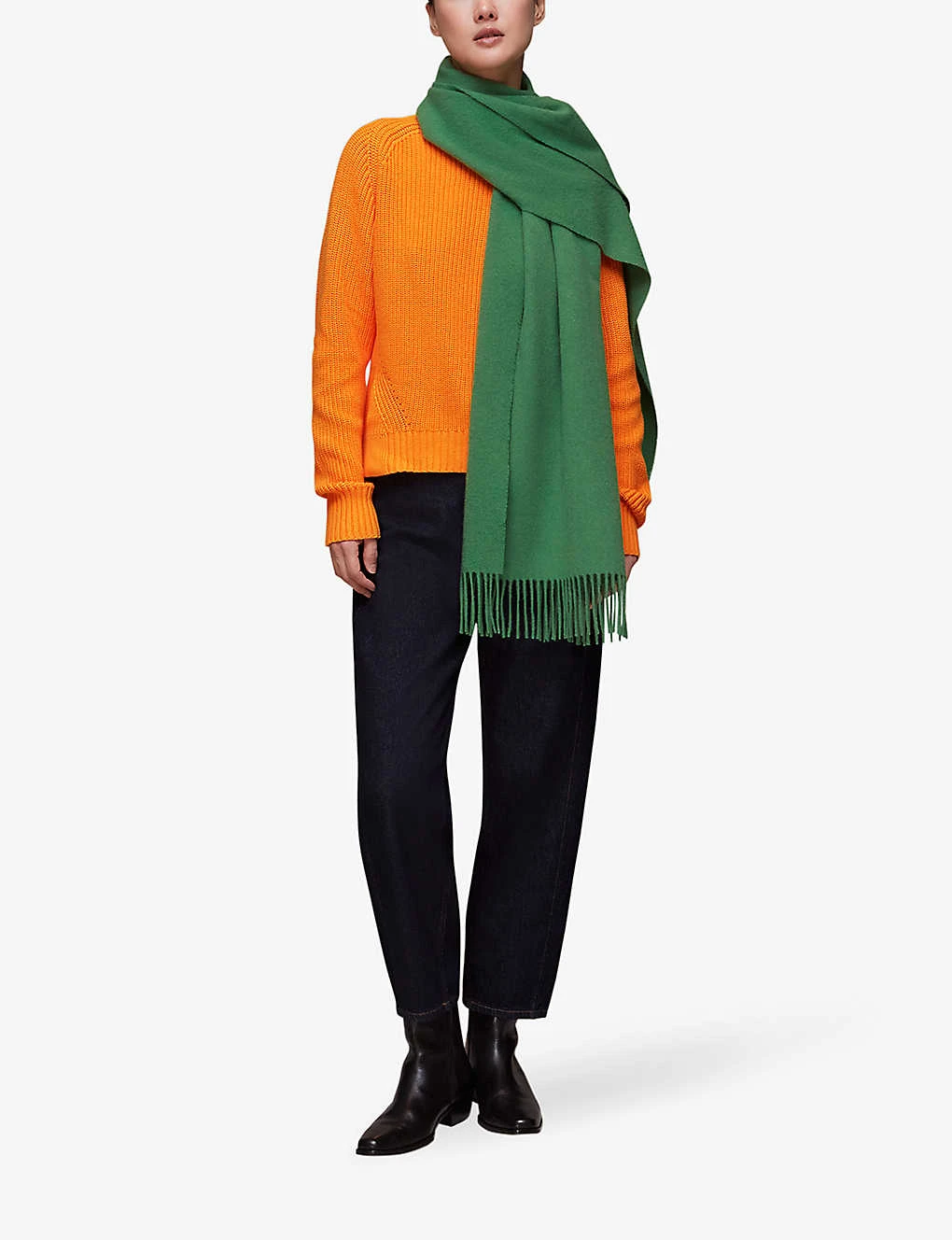 Whistles Round-neck Ribbed Cotton-knit Jumper 2 Whistles Round-neck Ribbed Cotton-knit Jumper - Image 2