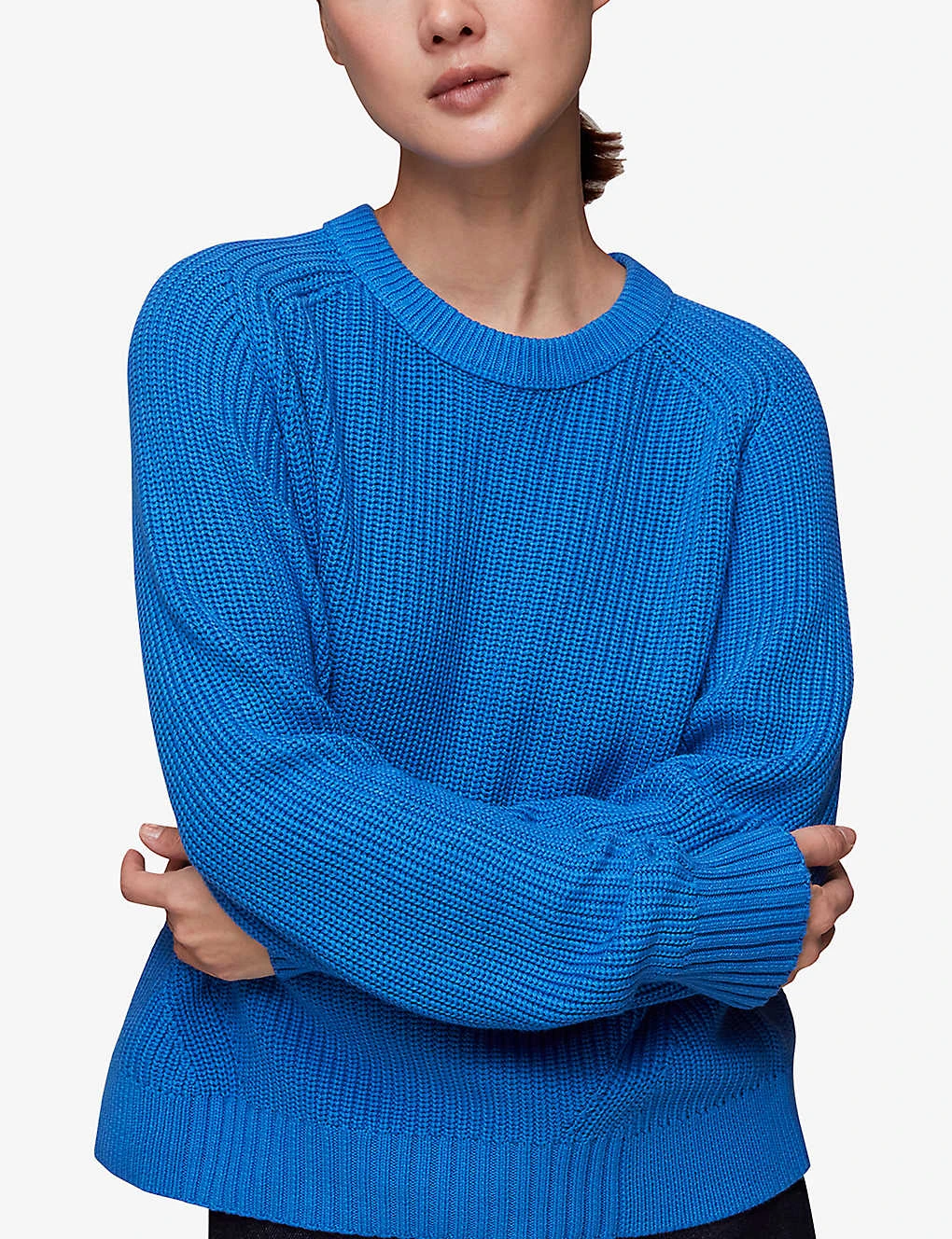 Whistles Raglan-sleeve Rib-knit Cotton Jumper 5 Whistles Raglan-sleeve Rib-knit Cotton Jumper - Image 5