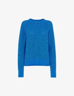 Whistles Raglan-sleeve Rib-knit Cotton Jumper
