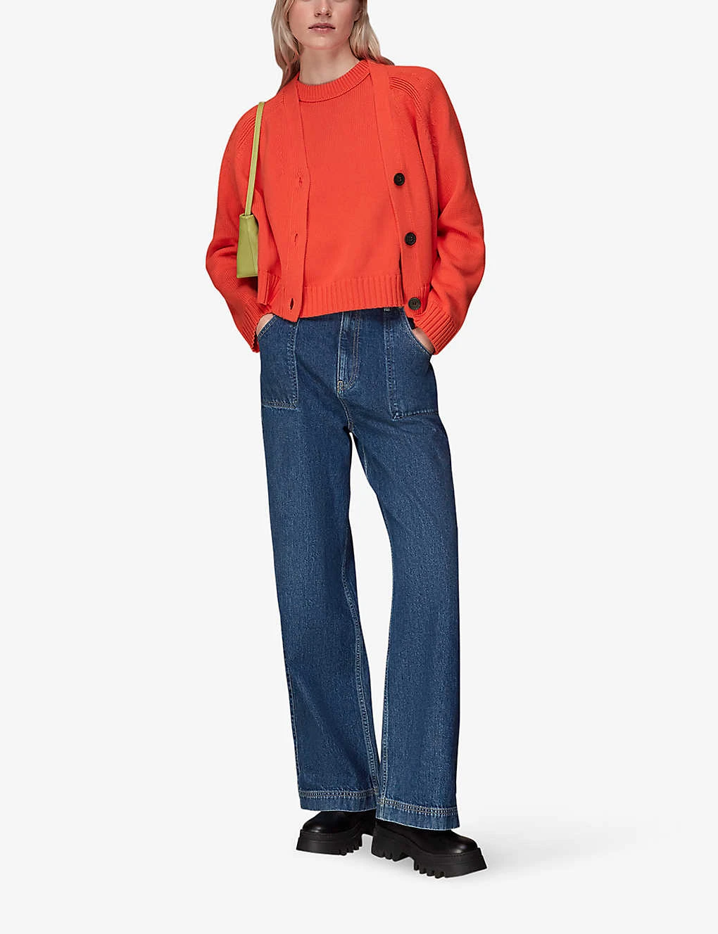 Whistles Karine V-neck Cotton-knit Cardigan 2 Whistles Karine V-neck Cotton-knit Cardigan - Image 2