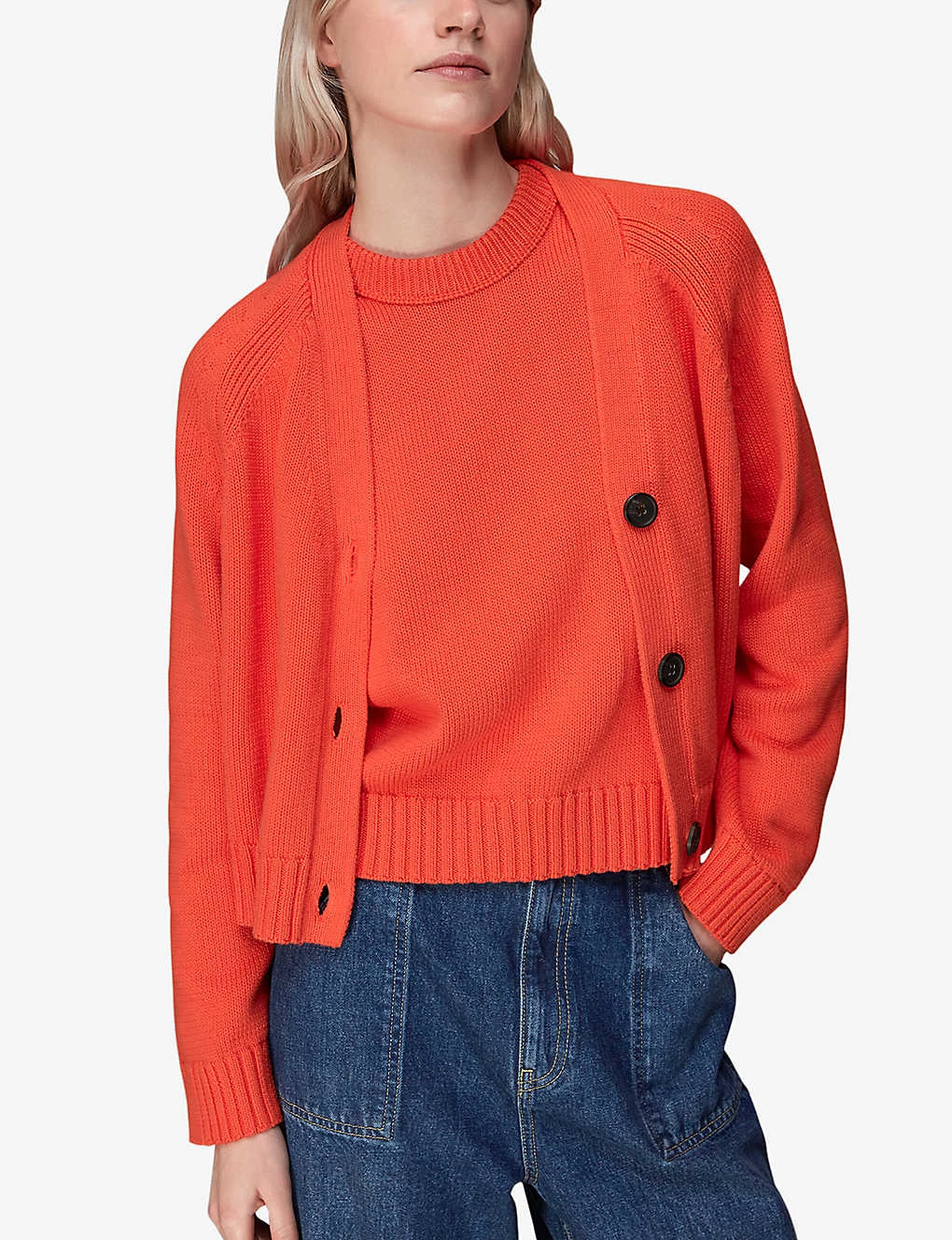 Whistles Karine V-neck Cotton-knit Cardigan 3 Whistles Karine V-neck Cotton-knit Cardigan - Image 3