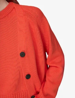 Whistles Karine V-neck Cotton-knit Cardigan 11 Whistles Karine V-neck Cotton-knit Cardigan -The Fashion Shop R04136787 RED ALT05