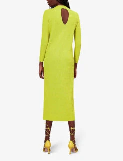Whistles Fitted Rib-knit Recycled Polyester-blend Midi Dress 7 Whistles Fitted Rib-knit Recycled Polyester-blend Midi Dress -The Fashion Shop R04136788 MULTICOLOURED ALT02