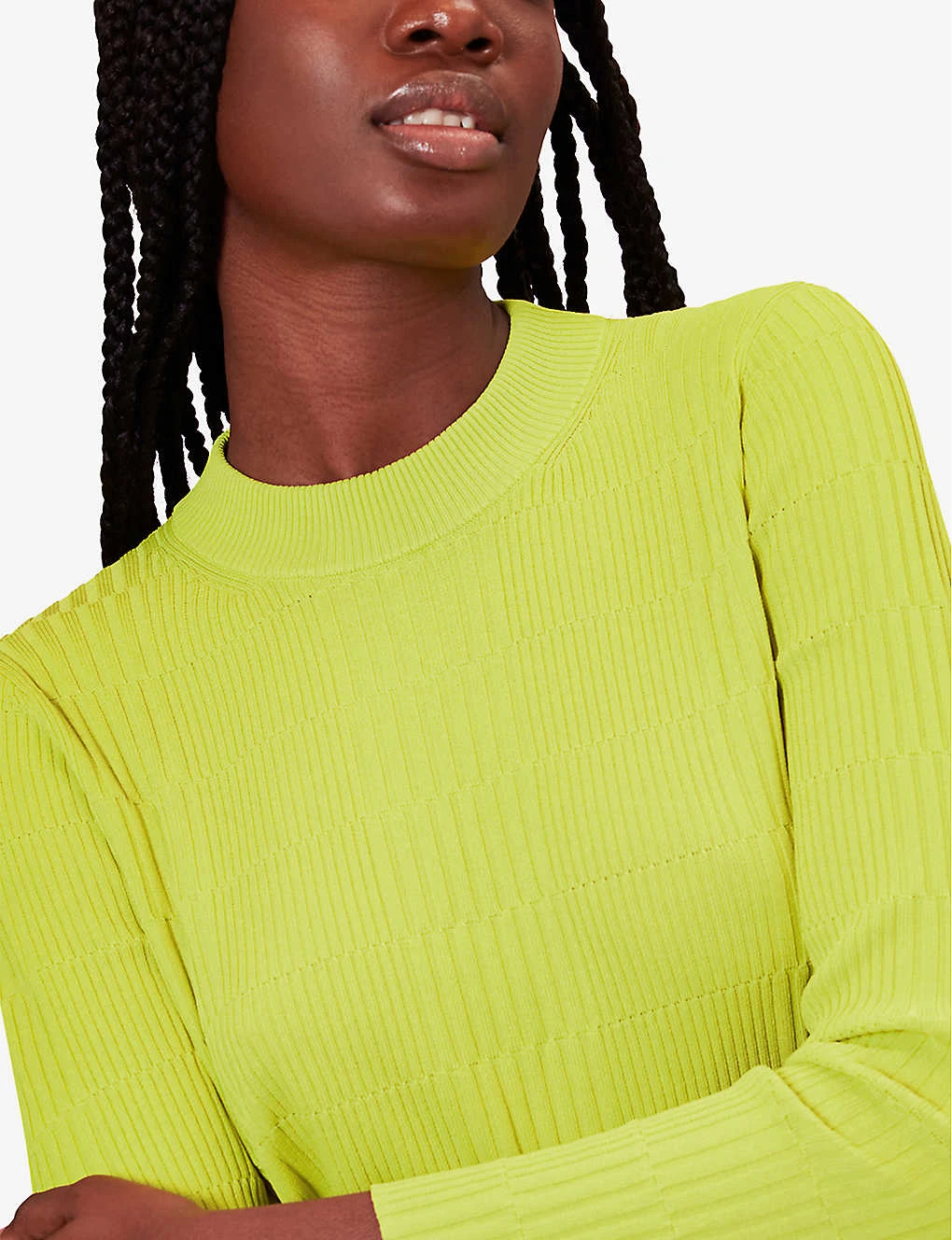 Whistles Fitted Rib-knit Recycled Polyester-blend Midi Dress 5 Whistles Fitted Rib-knit Recycled Polyester-blend Midi Dress - Image 5