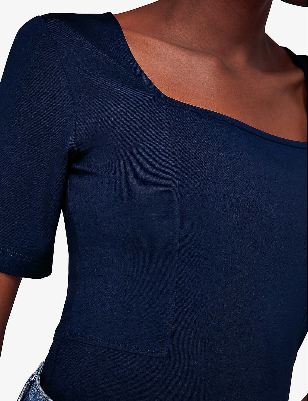 Whistles Square-neck Stretch-woven T-shirt 5 Whistles Square-neck Stretch-woven T-shirt - Image 5