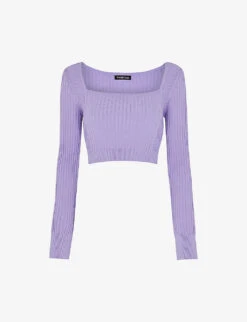 Whistles Cropped Rib-knit Recycled Polyester-blend Top