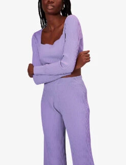 Whistles Wide-leg High-rise Recycled Polyester-blend Trousers 9 Whistles Wide-leg High-rise Recycled Polyester-blend Trousers -The Fashion Shop R04137010 LILAC ALT04