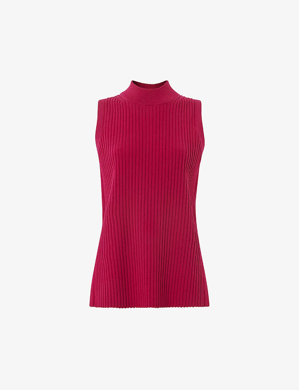 Whistles High-neck Ribbed-knit Tunic Top 1 Whistles High-neck Ribbed-knit Tunic Top