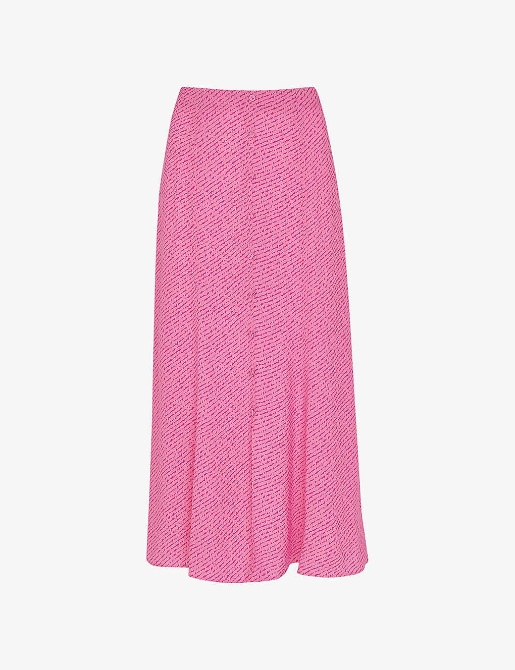 Whistles Diagonal-fleck Button-down Woven Midi Skirt 1 Whistles Diagonal-fleck Button-down Woven Midi Skirt