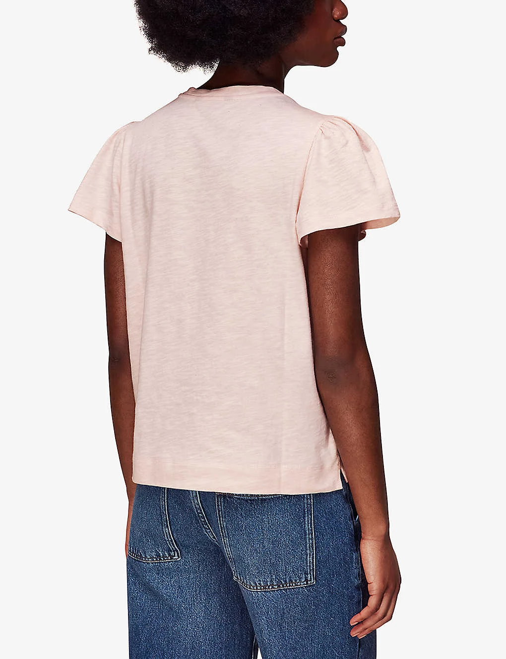 Whistles Frill-sleeved Round-neck Cotton-jersey T-shirt 4 Whistles Frill-sleeved Round-neck Cotton-jersey T-shirt - Image 4