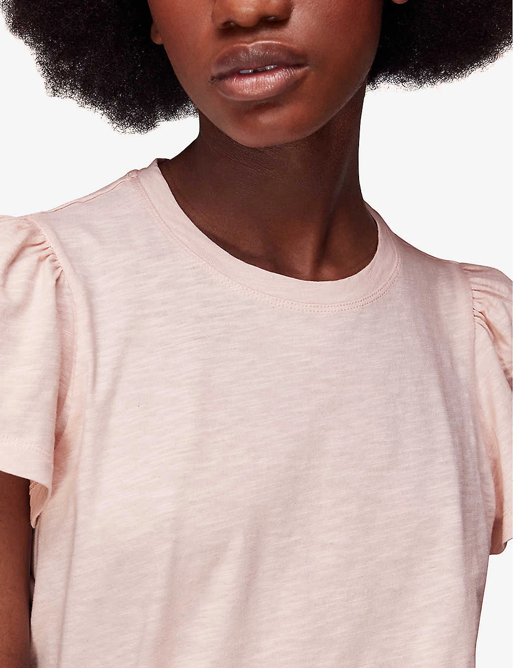 Whistles Frill-sleeved Round-neck Cotton-jersey T-shirt 5 Whistles Frill-sleeved Round-neck Cotton-jersey T-shirt - Image 5