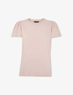 Whistles Frill-sleeved Round-neck Cotton-jersey T-shirt