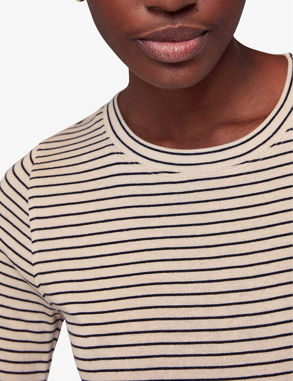 Whistles Stripe-pattern Slim-fit Cotton T-shirt 4 Whistles Stripe-pattern Slim-fit Cotton T-shirt - Image 4