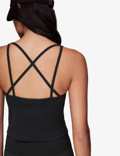 Whistles Ribbed Stretch-woven Vest Top 8 Whistles Ribbed Stretch-woven Vest Top -The Fashion Shop R04140101 BLACK ALT03