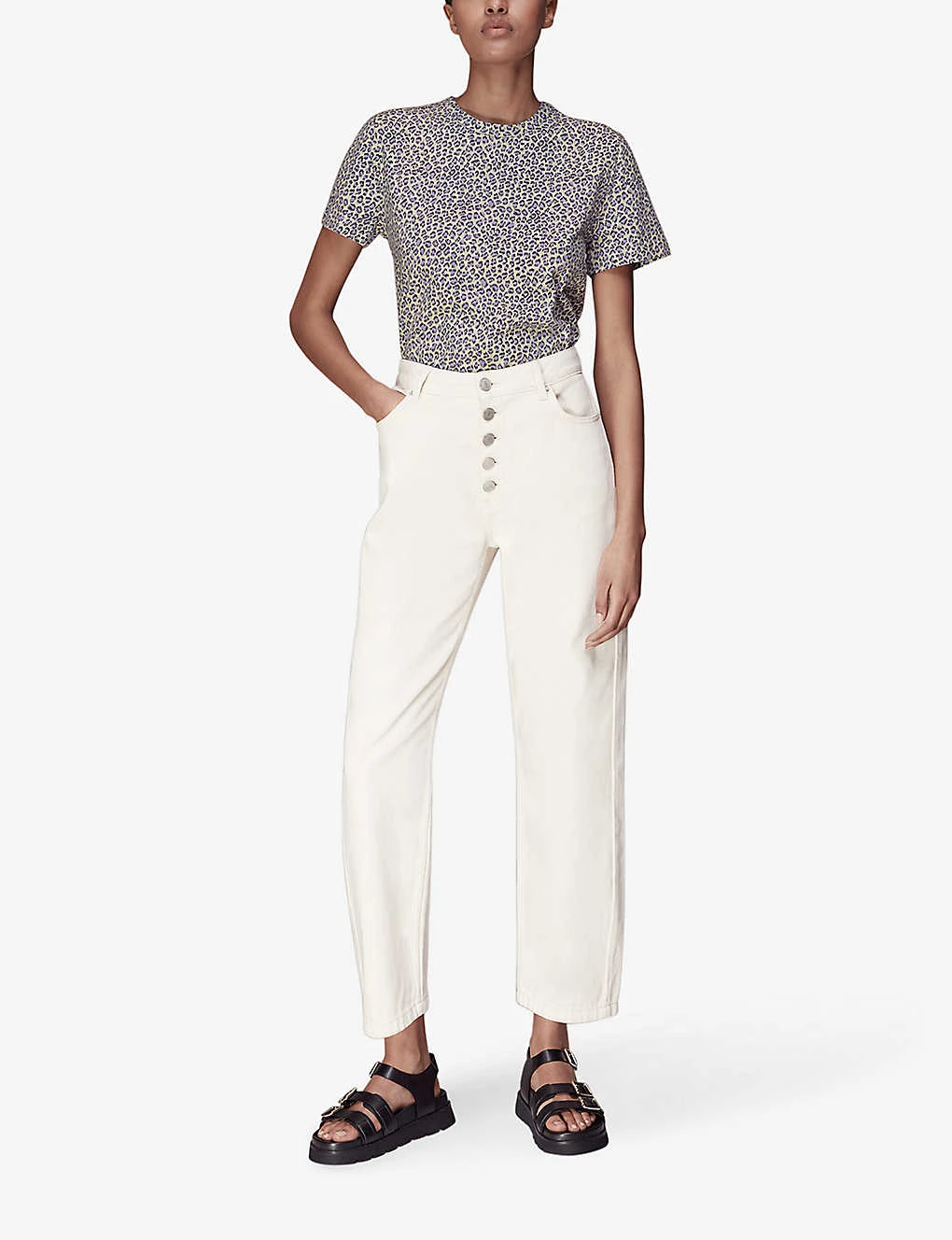 Whistles Dashed Leopard-print Organic-cotton T-shirt 2 Whistles Dashed Leopard-print Organic-cotton T-shirt - Image 2