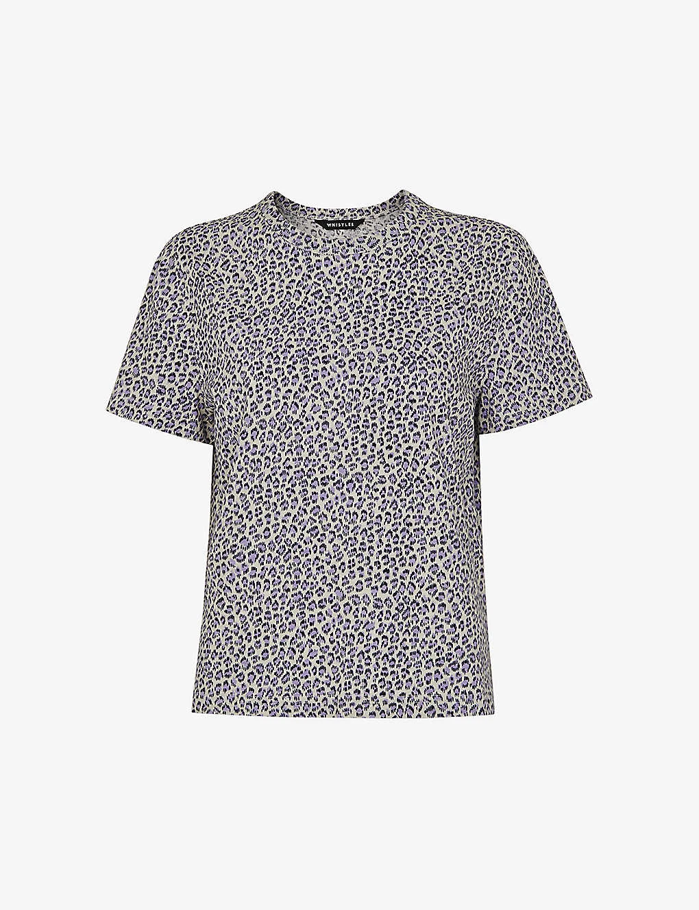 Whistles Dashed Leopard-print Organic-cotton T-shirt 1 Whistles Dashed Leopard-print Organic-cotton T-shirt