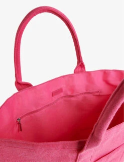 Whistles Penny Oversized-shape Towelling Tote Bag -The Fashion Shop R04140750 PINK ALT03