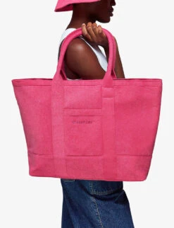 Whistles Penny Oversized-shape Towelling Tote Bag -The Fashion Shop R04140750 PINK ALT04