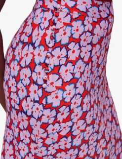 Whistles Floral-print Bias-cut Woven Midi Skirt 7 Whistles Floral-print Bias-cut Woven Midi Skirt -The Fashion Shop R04145300 MULTICOLOURED ALT03