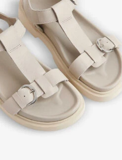 Whistles Porto Double-buckle Leather Sandals -The Fashion Shop R04145305 CREAM ALT02