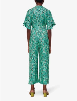 Whistles Floral-print Flutter-sleeve Woven Jumpsuit 8 Whistles Floral-print Flutter-sleeve Woven Jumpsuit -The Fashion Shop R04145317 MULTICOLOURED ALT03
