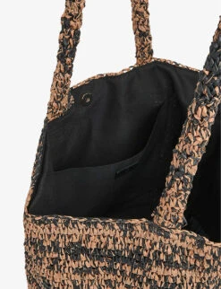 Whistles Renee Paper Tote Bag -The Fashion Shop R04145973 BROWN ALT03