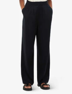 Whistles Fran High-rise Wide-leg Recycled Polyester-blend Trousers 7 Whistles Fran High-rise Wide-leg Recycled Polyester-blend Trousers -The Fashion Shop R04146486 BLACK ALT02