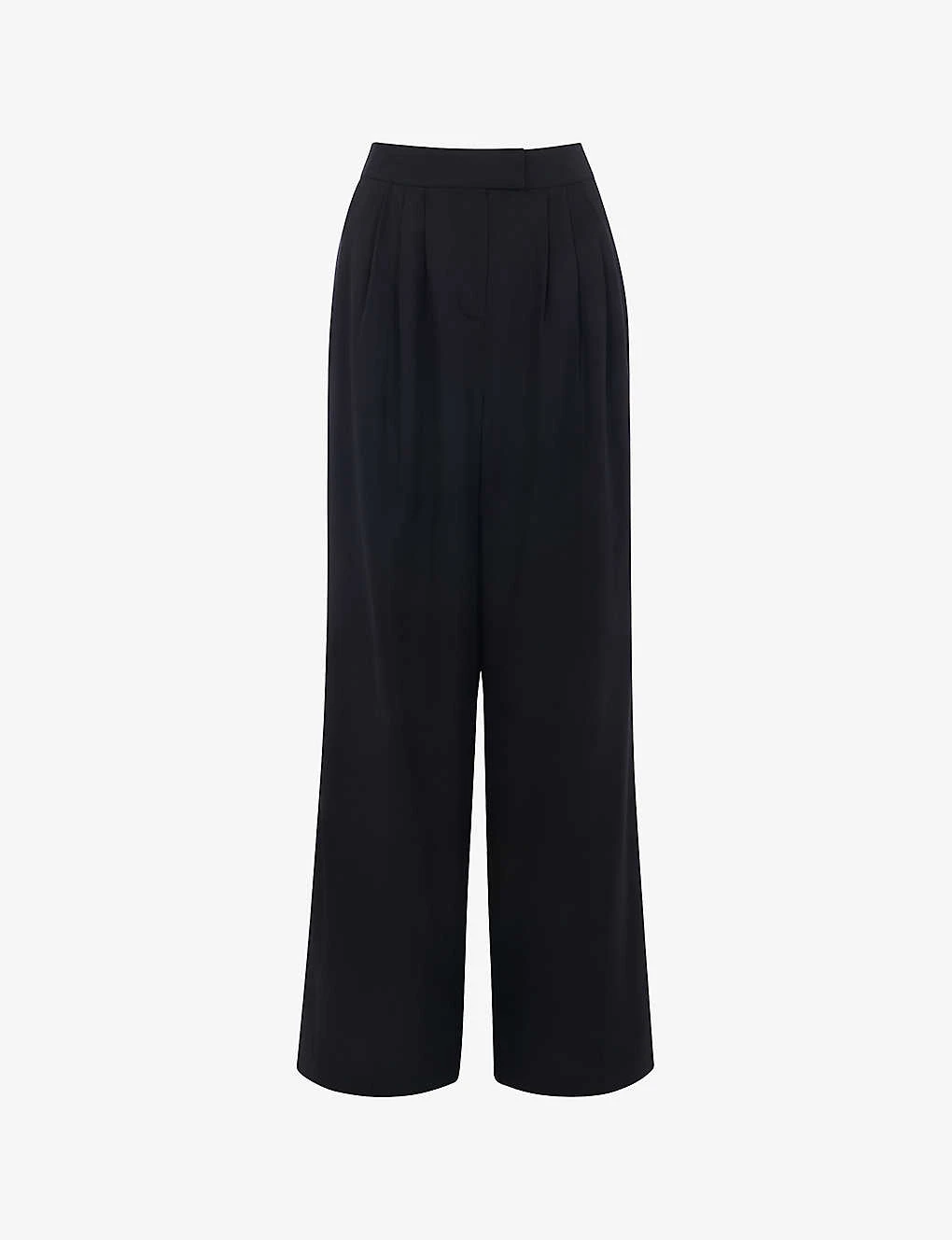 Whistles Fran High-rise Wide-leg Recycled Polyester-blend Trousers 1 Whistles Fran High-rise Wide-leg Recycled Polyester-blend Trousers