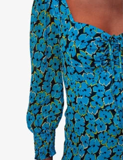 Whistles Farfalle Floral-print Sweetheart-neck Woven Midi Dress 9 Whistles Farfalle Floral-print Sweetheart-neck Woven Midi Dress -The Fashion Shop R04146878 MULTICOLOURED ALT04