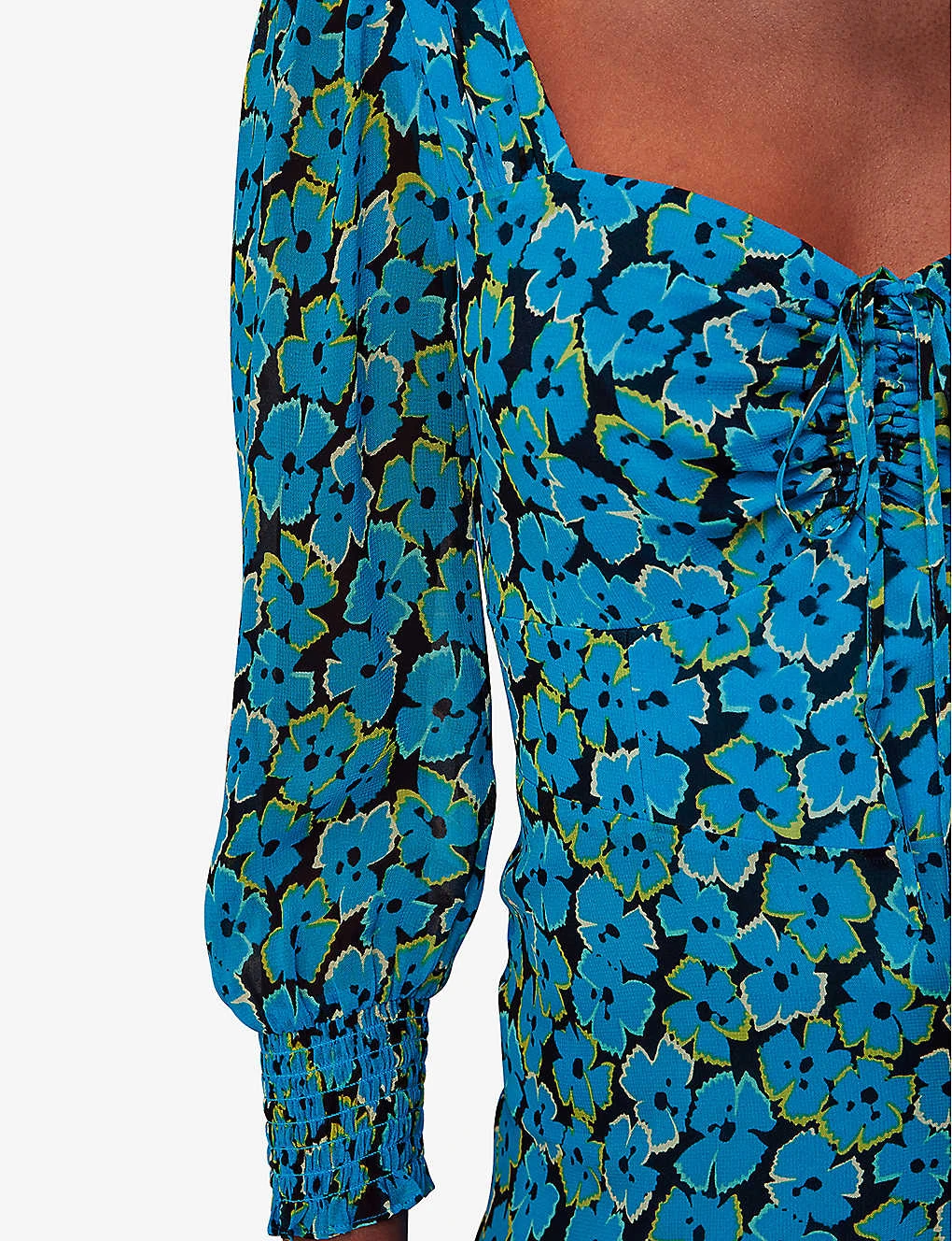 Whistles Farfalle Floral-print Sweetheart-neck Woven Midi Dress 5 Whistles Farfalle Floral-print Sweetheart-neck Woven Midi Dress - Image 5