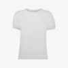 Whistles Puff-sleeved Keyhole Cotton-jersey T-shirt