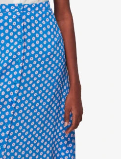 Whistles Floral-print Button-through Woven Midi Skirt -The Fashion Shop R04146882 MULTICOLOURED ALT04
