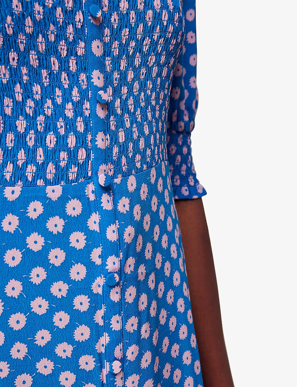 Whistles Floral-print Smocked Woven Midi Dress 5 Whistles Floral-print Smocked Woven Midi Dress - Image 5