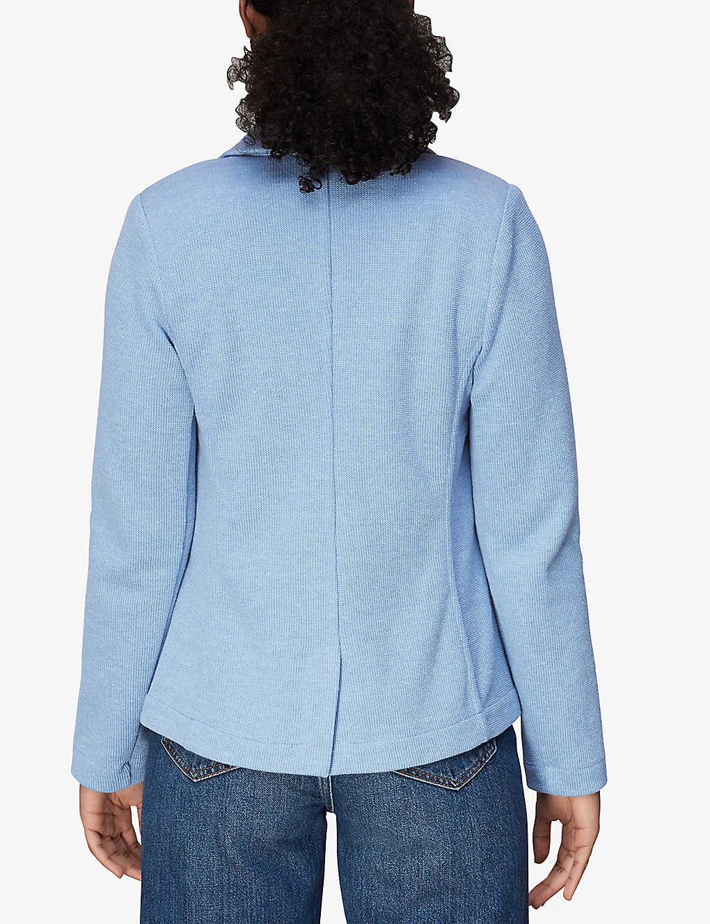 Whistles Slim-fit Single-breasted Cotton-jersey Jacket 4 Whistles Slim-fit Single-breasted Cotton-jersey Jacket - Image 4