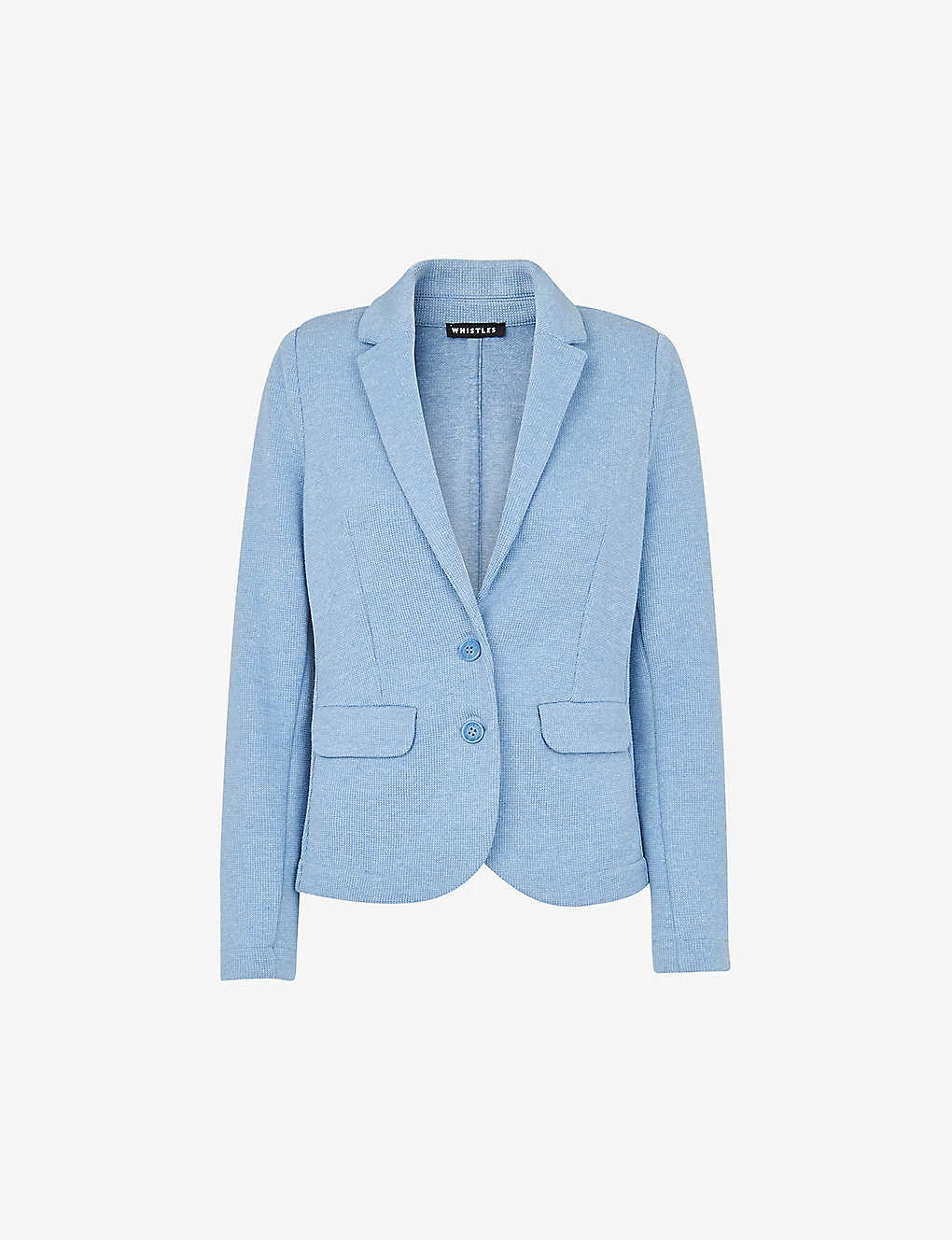 Whistles Slim-fit Single-breasted Cotton-jersey Jacket 1 Whistles Slim-fit Single-breasted Cotton-jersey Jacket