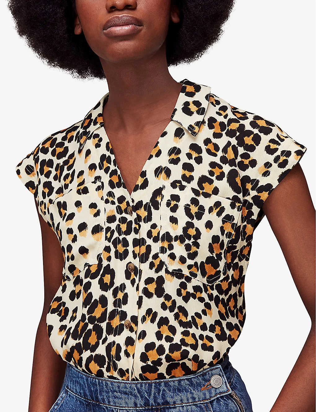 Whistles Leopard-print Open-collar Woven Shirt 3 Whistles Leopard-print Open-collar Woven Shirt - Image 3