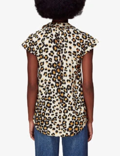 Whistles Leopard-print Open-collar Woven Shirt 8 Whistles Leopard-print Open-collar Woven Shirt -The Fashion Shop R04147722 MULTICOLOURED ALT03
