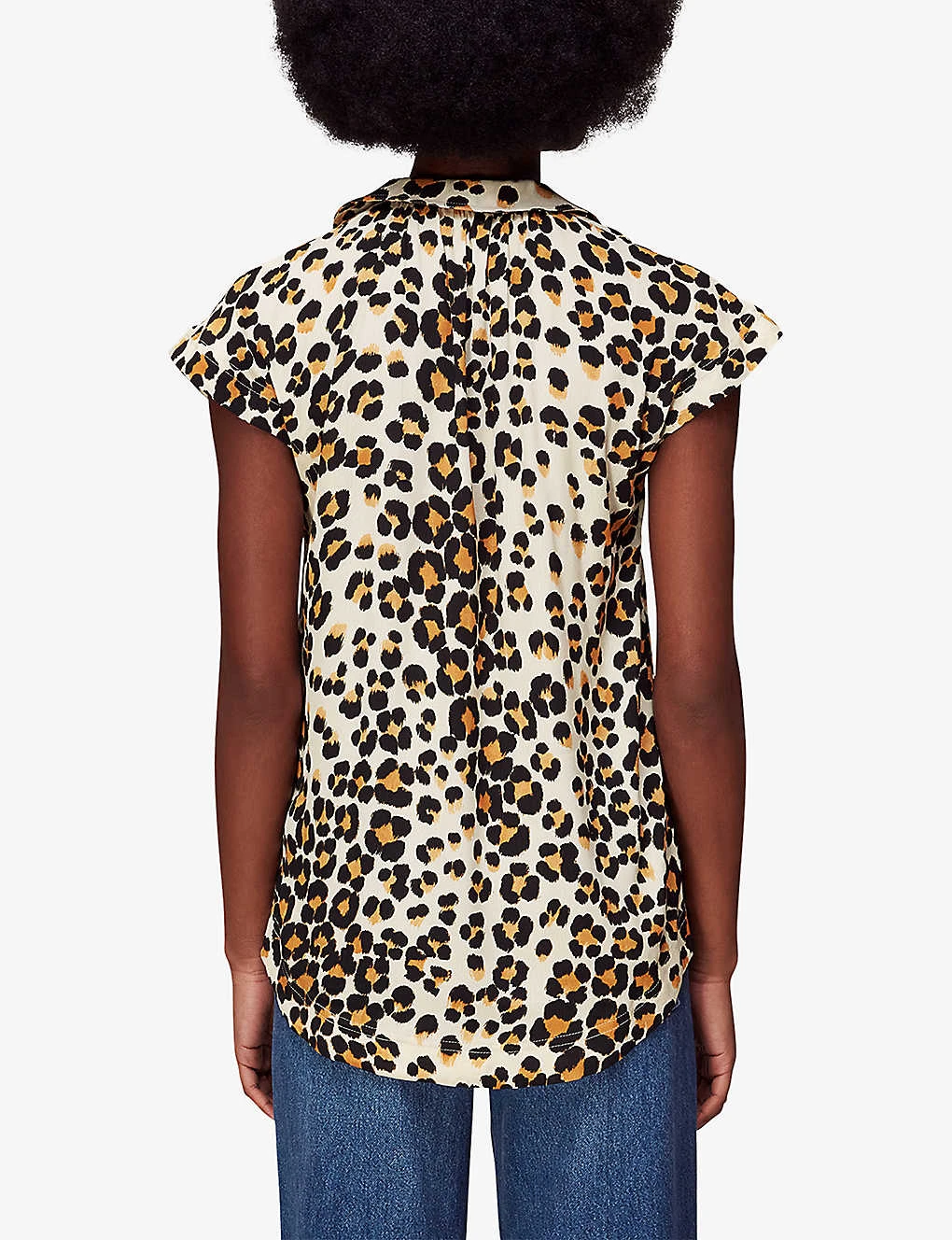 Whistles Leopard-print Open-collar Woven Shirt 4 Whistles Leopard-print Open-collar Woven Shirt - Image 4