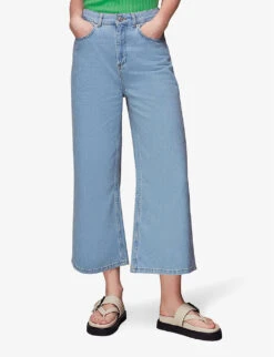 Whistles Cropped Wide-leg Mid-rise Denim Jeans -The Fashion Shop R04147724 ALT02